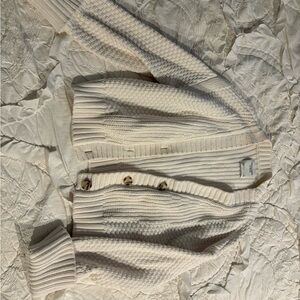 Abercrombie & Fitch Cream Button-Up Cardigan